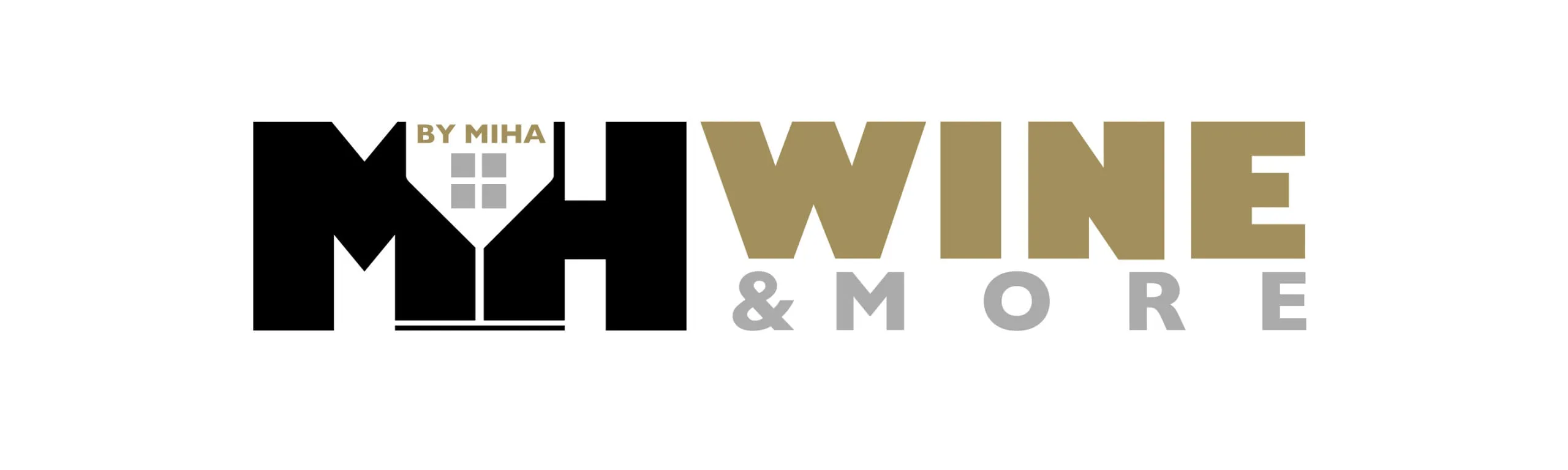 Logo von MYH WINE & MORE mit Glaselement